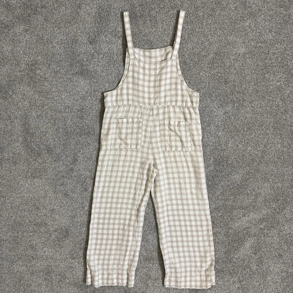 Lou & Grey Checkered Jumpsuit in Cream and Tan - Picture 2 of 13
